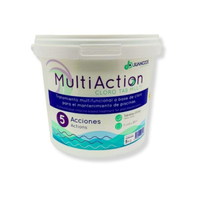  Multi-ation Tableta -TAB MULTI 5 Acciones.  Tableta de 200 gr. Disolución lenta. Cinco acciones, con 85% de cloro útil